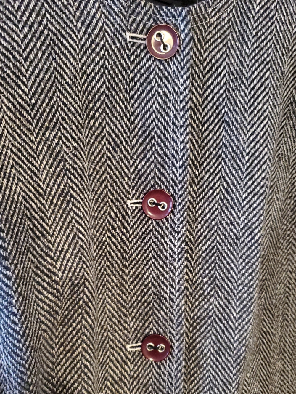 Bob Mackie Herringbone Blazer Coat Size 16 - Picture 6 of 10